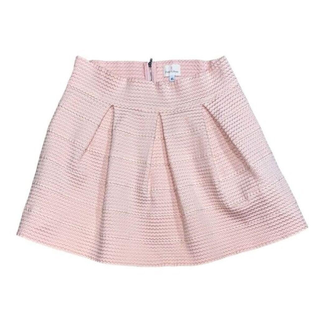 Petit Gateau Pink Cupcake Pleated‎ A-Line Mini Skirt Size XL